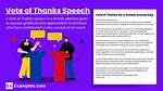 How Do You Say Vote of Thanks in College Function?
